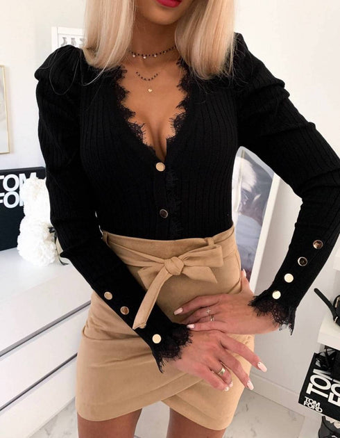 Sexy lace slim top